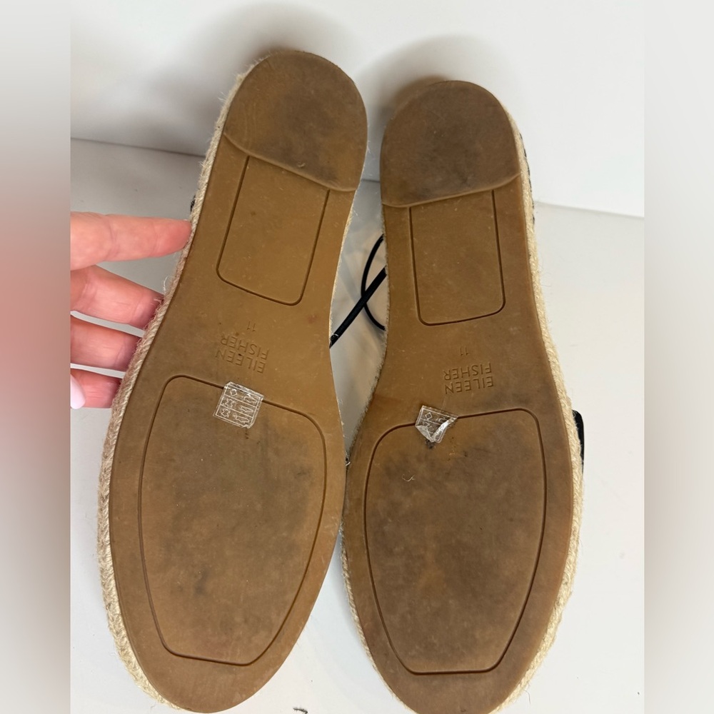 Eileen Fisher Black Espadrille Flats - Picture 9 of 9
